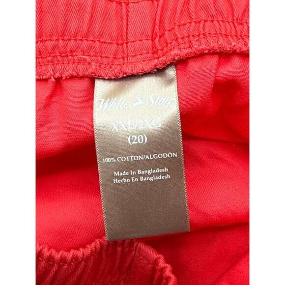 White Stag Size 20  Orange Elastic Waist Shorts Cotton  Lounge Casual Wear - Picture 5 of 5